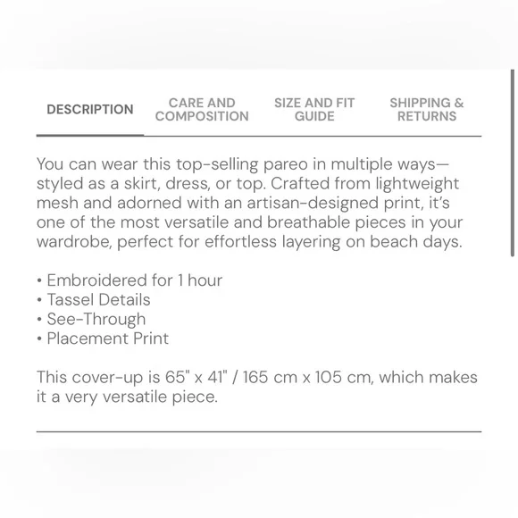 NWT Aguabendita swim sarong & bag - Picture 5 of 6